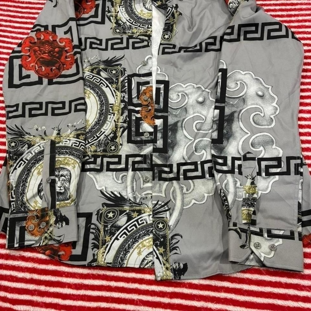 Gray and colorful PAVINi shirt Men XL great condition. SKU891